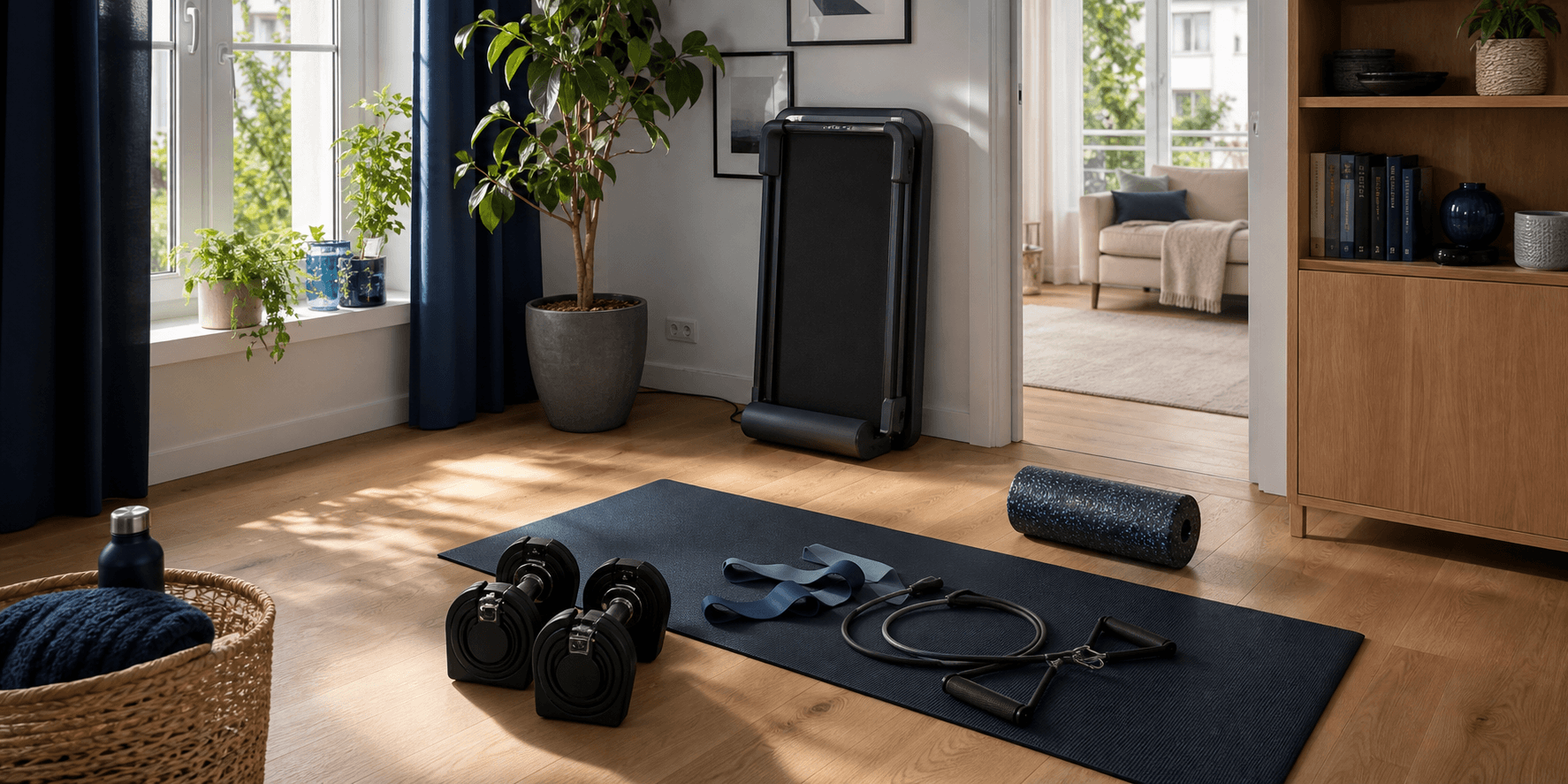 Home-Fitness-Geraete 2026: 10 Matte-, Hantel- und Walking-Pad-Optionen hero image