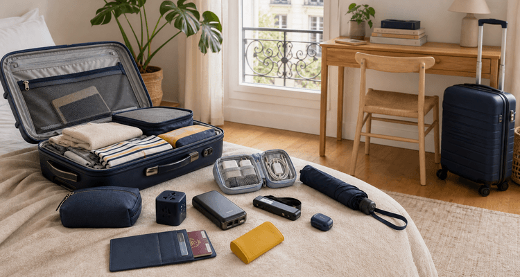 Voyage 2026: 10 choix bagage cabine, batterie et accessoires a vérifier