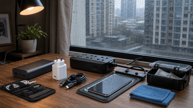 雨季電子用品充電指南 2026：手機防水、USB-C、流動電源和拖板 10 項檢查
