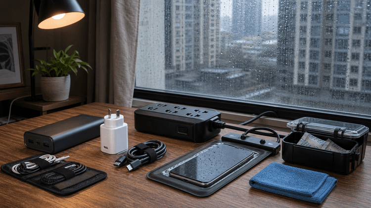 雨季電子用品充電指南 2026：手機防水、USB-C、流動電源和拖板 10 項檢查
