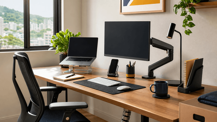 Home office e estudo 2026: 10 rotas para montar setup